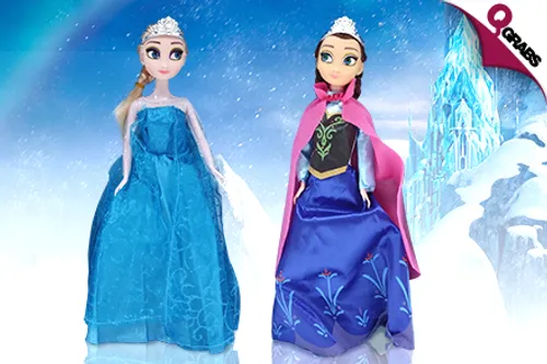 For QR35 Make Playtime Cooler with Frozen-Inspired Snow World Princess Dolls - Choose from Anna OR Elsa! (QR65 Value)